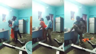 Kerala guy scoring his shy college going cousin sister in kitchen