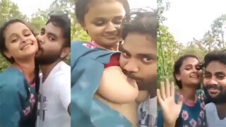 Beautiful Desi Lover Outdoor XXX Fun Video